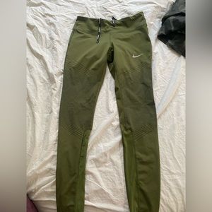 Nike dri-fit running tights - green